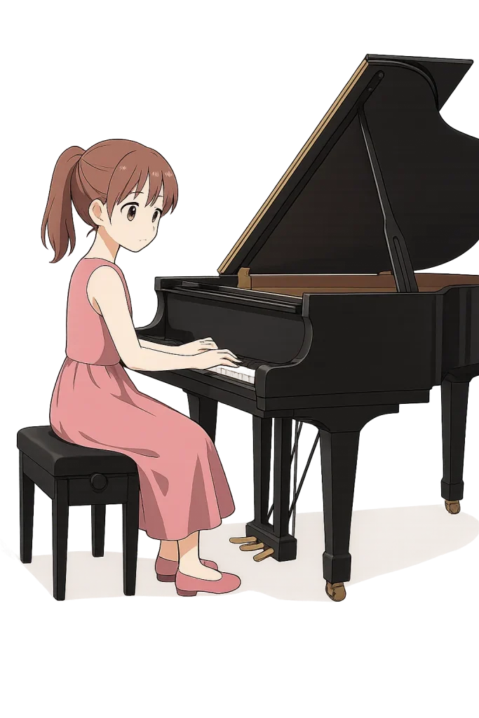 コンクールに出る少女